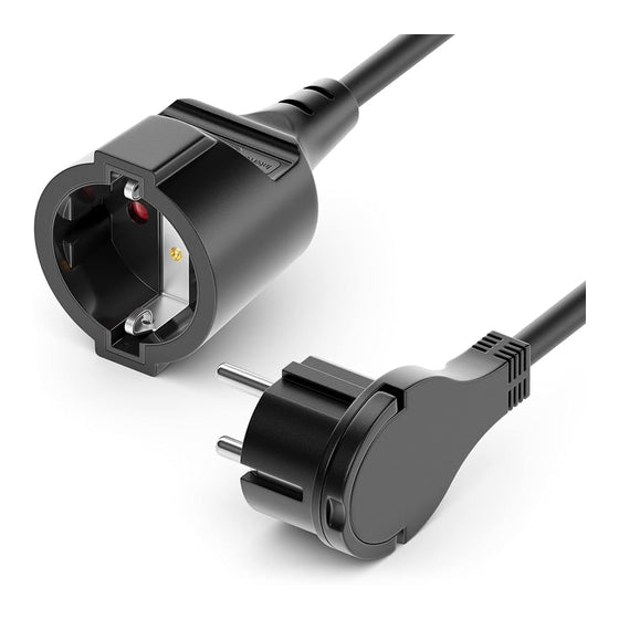 DeleyCON MK4147 Schuko Power Extension Cable with Flat Safety Plug